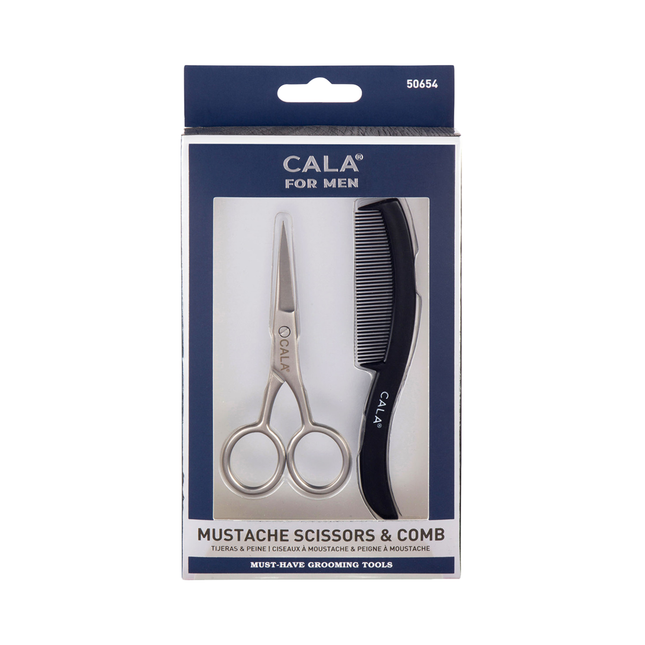 Cala For Men - Mustache Scissors & Comb