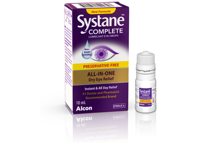 Systane Complete - All in One Dry Eye Relief - Preservative Free Lubricant Eye Drops | 10 mL Sterile