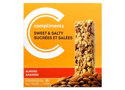 Compliments - Sweet & Salty Almond Granola Bars | 5 Bars