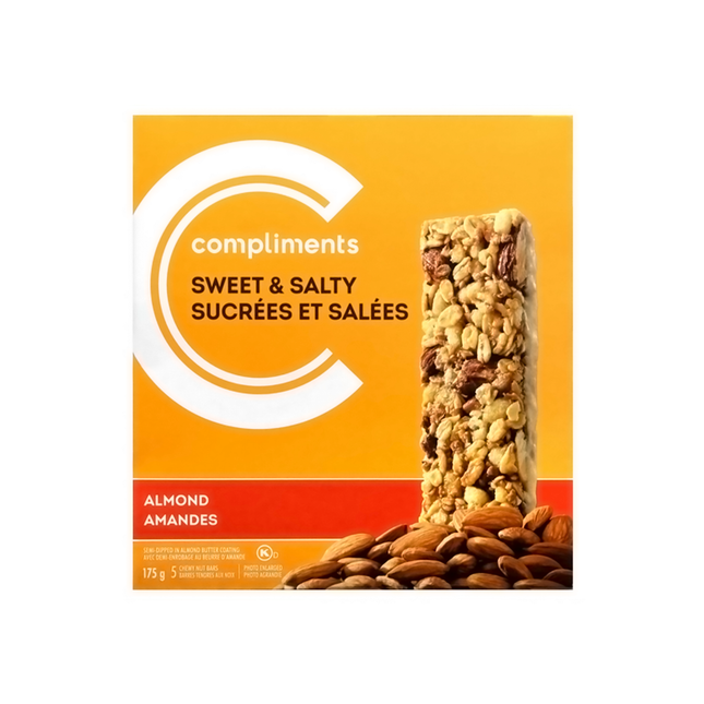 Compliments - Sweet & Salty Almond Granola Bars | 5 Bars