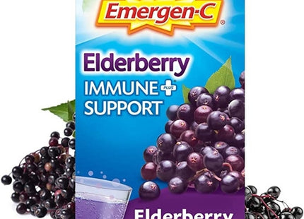 Emergen-C - Immune + - Elderberry Flavoured Fizzy Drink Mix - Vitamin &  Mineral Supplement | 18 Packets