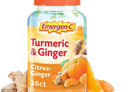 Emergen-C -  Daily Immune Support + Botanicals - Turmeric & Ginger Vitamin & Mineral Supplement Gummies | 36 Gummies