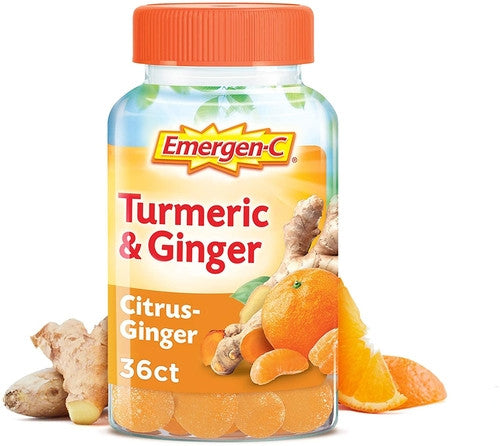 Emergen-C -  Daily Immune Support + Botanicals - Turmeric & Ginger Vitamin & Mineral Supplement Gummies | 36 Gummies