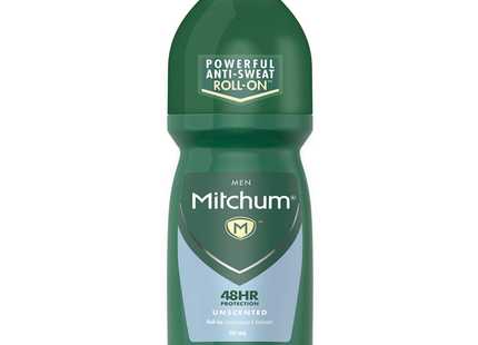 Mitchum Men - Triple Défense contre les odeurs - Protection 48H - Antisudorifique et déodorant à bille - Non parfumé | 50 ml