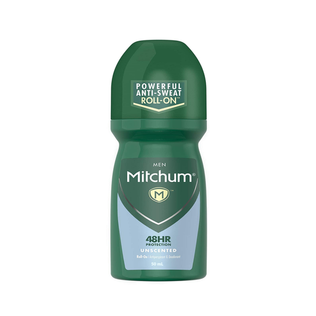 Mitchum Men - Triple Défense contre les odeurs - Protection 48H - Antisudorifique et déodorant à bille - Non parfumé | 50 ml