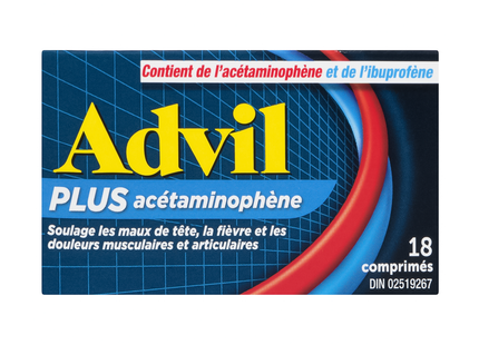 Advil - PLUS Acetaminophen | 18 Tablets