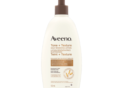 Aveeno - Tone + Texture Daily Renewal Lotion - Fragrance Free | 532 mL