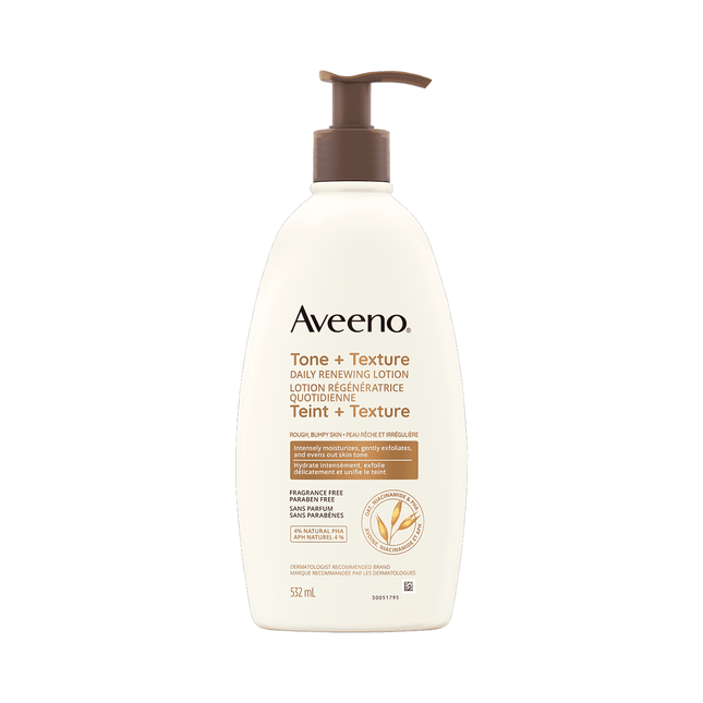 Aveeno - Tone + Texture Daily Renewal Lotion - Fragrance Free | 532 mL