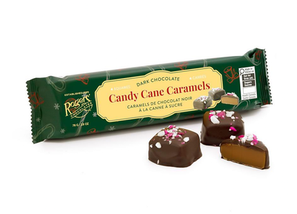 CARAMELS AU CHOCOLAT NOIR ET CANNE DE BONBON ROGERS