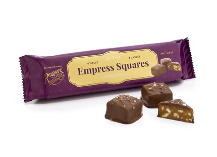 Rogers' Chocolates - Milk Chocolate Empress Squares , Sea Salt | 4 pieces