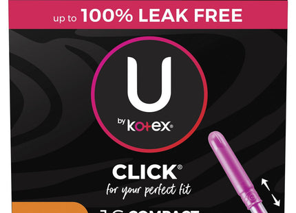 U by Kotex Click Compact Unscented Tampons - Super Plus | 16 Tampons