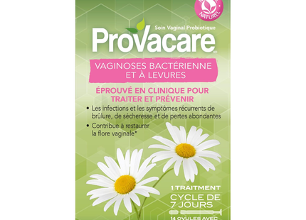 Provacare - Soins vaginaux probiotiques | 1 cycle de traitement