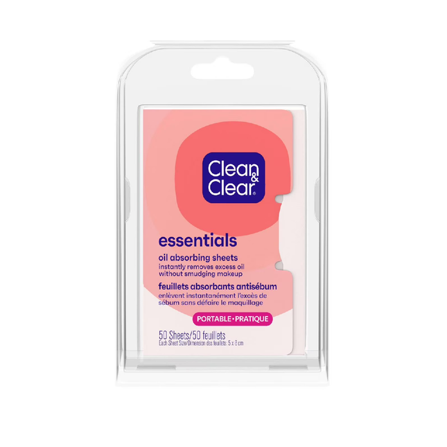 Clean & Clear – Feuille absorbant l'huile | 50 feuilles
