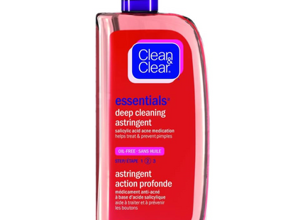 Clean & Clear - Essentials Deep Cleansing Astringent - Salicylic Acid Acne Treatment | 235 ml