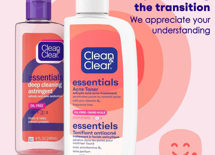 Clean &amp; Clear – Traitement anti-acné à l'acide salicylique Essentials | 235 ml