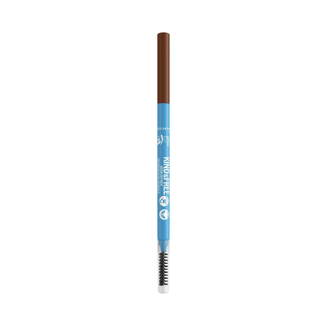 Rimmel - Kind & Free Clean Brow Definer Ultra Fine Pencil & Spoolie, Taupe 002 | 0.09 g