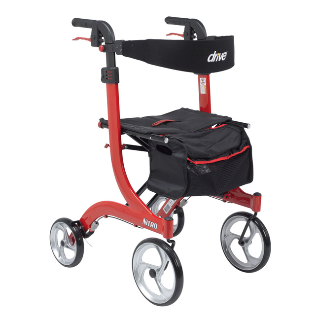 Drive - Nitro Aluminum Rollator, Tall Height with 10" Casters