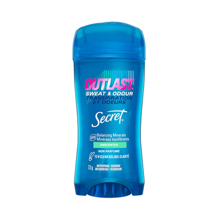 Secret - Antisudorifique 72H Outlast anti-transpirant et anti-odeurs, sans parfum | 73 g