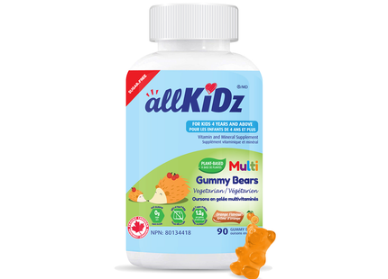Allkidz - Multi Gummy Bears Veg Sugar Free | 90 Gummies