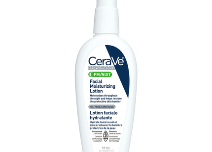CERAVE - Lotion Hydratante Visage PM - Nuit/Nuit | 59 ou 89 ml 