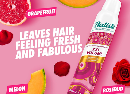Batiste - Shampoing sec Plus rafraîchissement instantané des cheveux - Volume XXL grand et rebondissant | 200 ml