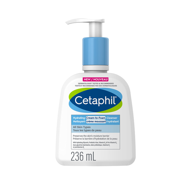 Cetaphil - Hydrating Cream-to-Foam Cleanser All Skin Types | 236 mL