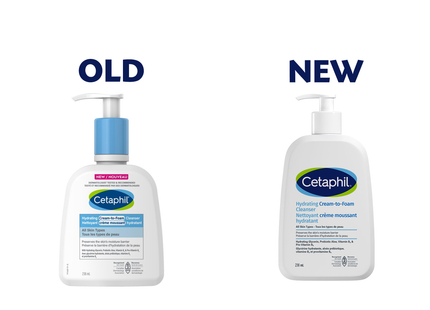 Cetaphil - Hydrating Cream-to-Foam Cleanser for All Skin Types | 236 mL