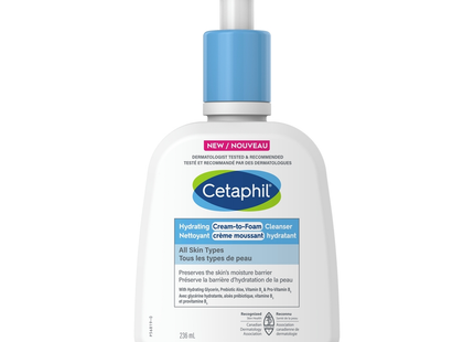 Cetaphil - Crème nettoyante hydratante moussante pour tous types de peau | 473 ml