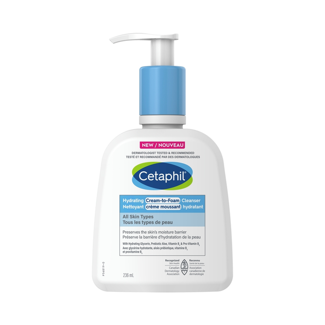 Cetaphil - Crème nettoyante hydratante moussante pour tous types de peau | 473 ml