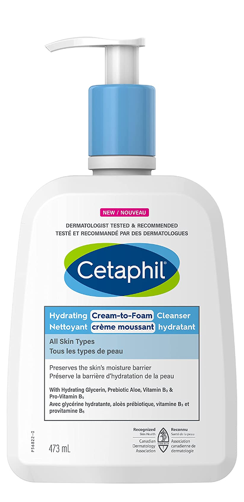Cetaphil - Hydrating Cream-to-Foam Cleanser - All Skin Types | 473 mL
