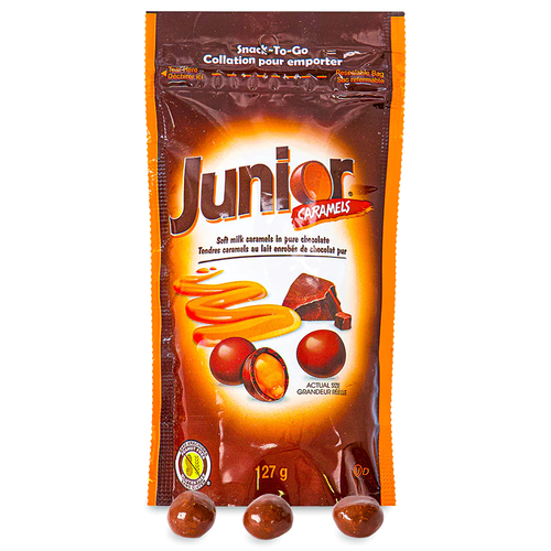 Junior Caramels - Soft Milk Caramels in Pure Chocolate | 127 g