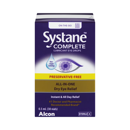 Systane - Complete Lubricant All-in-One Eye Drops Preservative-Free | 30 x 0.5 mL