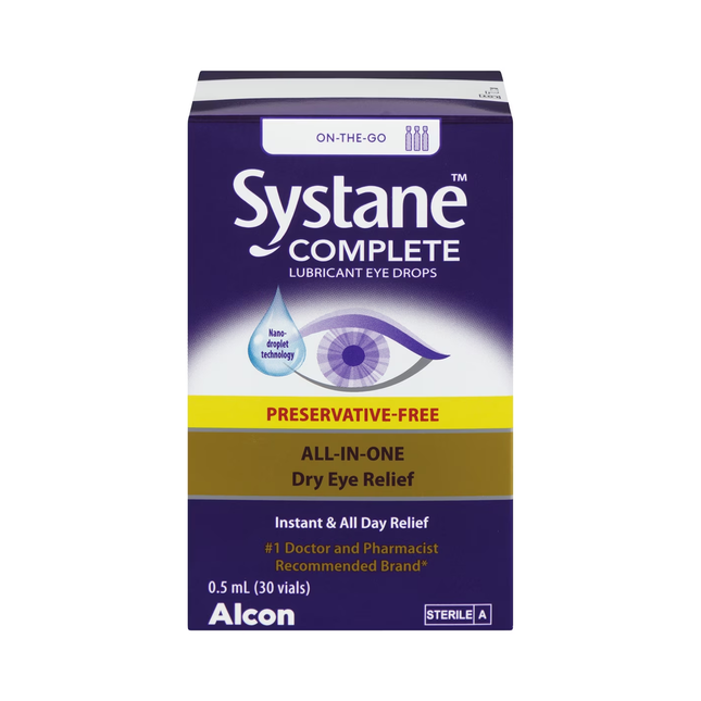 Systane - Complete Lubricant All-in-One Eye Drops Preservative-Free | 30 x 0.5 mL