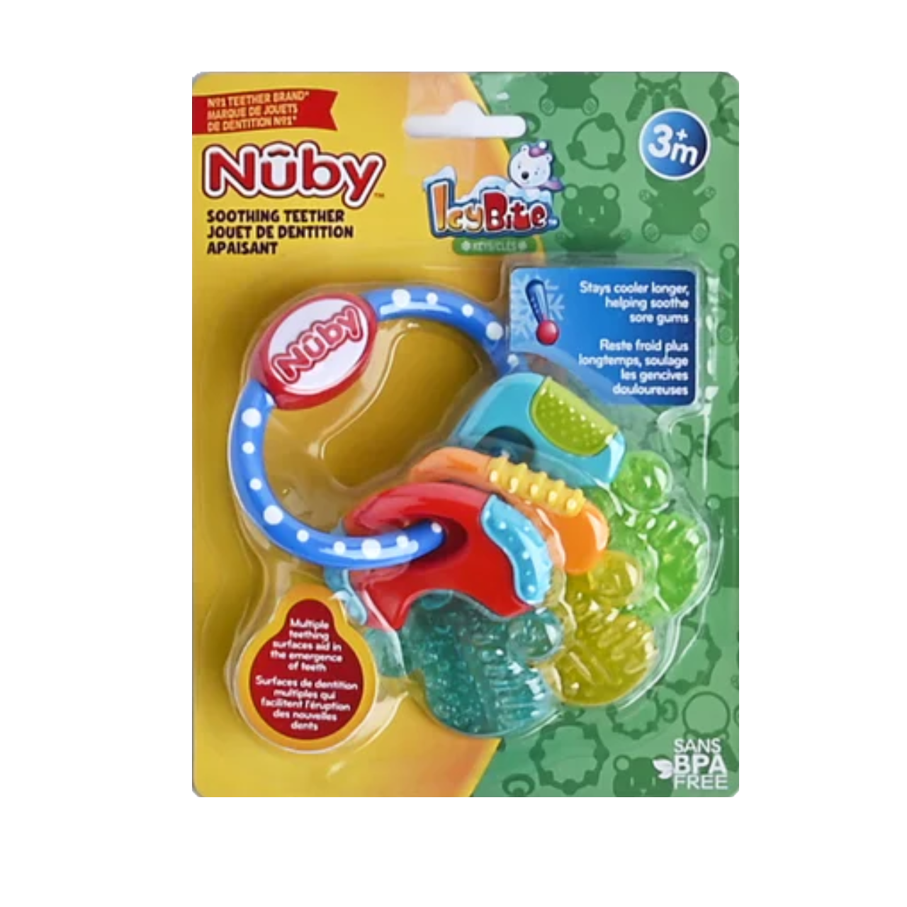 Nuby Soothing IcyBite Teether Keys 1 Pack White Cross E Store