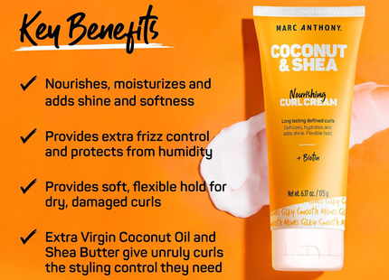 Marc Anthony - Hydrating Coconut Oil & Shea Butter Curl Cream | 175 mL