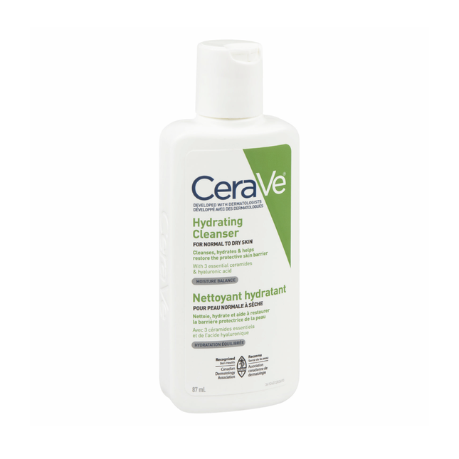 CeraVe - Nettoyant hydratant format voyage - Pour peaux sèches à normales | 87 ml