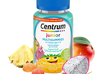Centrum - Junior Multigummies for Children 5-13 - Tropical Fruit | 60 Gummies
