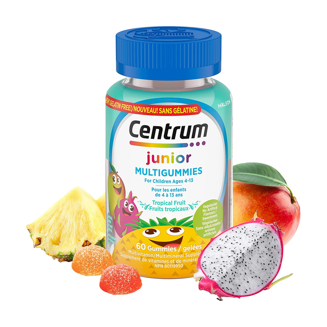 Centrum - Multigummies Junior pour enfants de 5 à 13 ans - Fruits tropicaux | 60 gommes