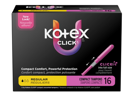 U BY KOTEX TAMPONS RG ABSORBANCE 16