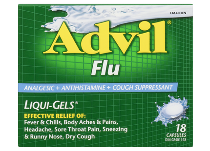 Advil - Flu Relief Liqui-Gels | 18 or 36 Capsules