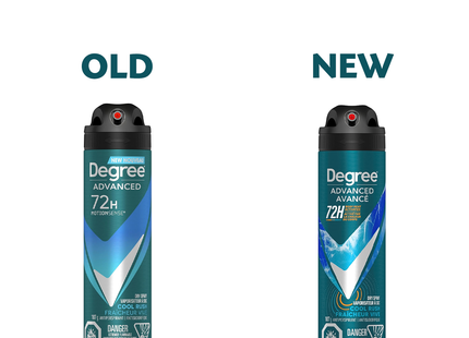 Degree - Advanced 72H Body Heat Activated Antiperspirant Dry Spray, Cool Rush | 107 g