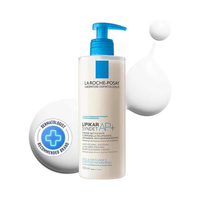 La Roche-Posay - Crème Lavante Anti-Démangeaisons & Régénérante au Syndet Lipikar | 400 mL