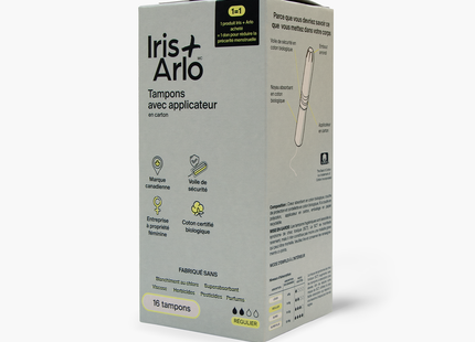 Iris + Arlo - Organic Cotton Applicator Tampons, Regular |  16 Tampons