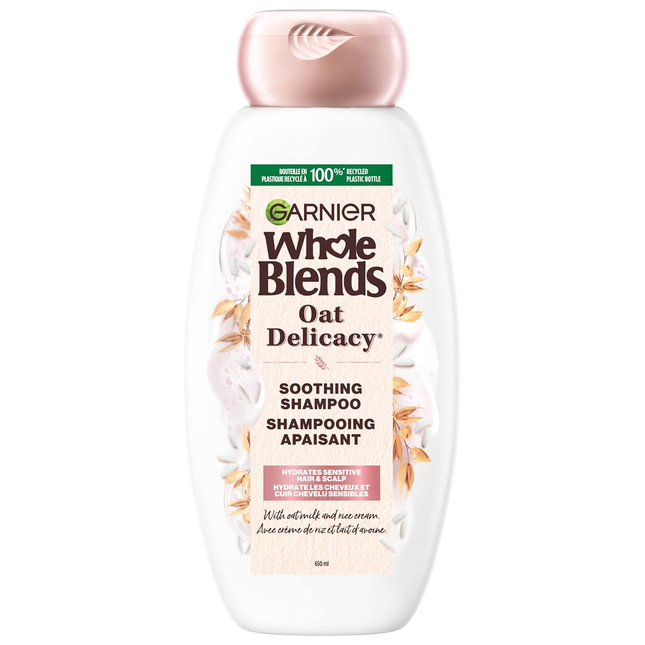 Garnier - Shampooing apaisant à l'avoine Whole Blends - Crème au lait d'avoine et au riz | 370 ml