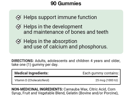 Nature's Bounty - Vitamin D3 Gummies | 90 Gummies
