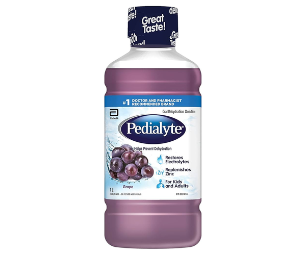 Pedialyte - Oral Rehydration Solution, Grape Flavour | 1 L – White ...