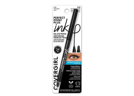 COVERGIRL - Crayon pour les yeux gel à encre Perfect Point Plus - Noir de jais mat 275 | 0,28g