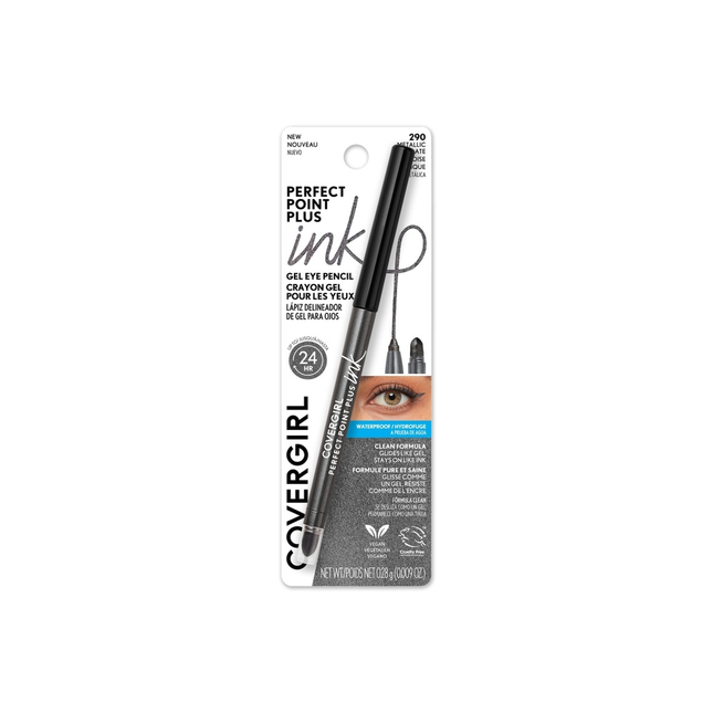 COVERGIRL - Crayon pour les yeux gel à encre Perfect Point Plus - Ardoise métallique 290 | 0,28g
