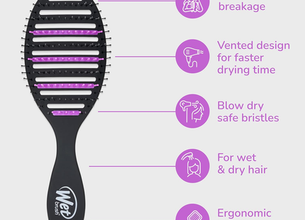 Wet Brush - Speed Dry Refresh & Extend Brush, Black & Purple