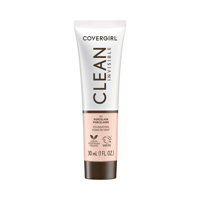 COVERGIRL - Clean Invisible Blendable Foundation, Buildable Coverage, Natural Finish